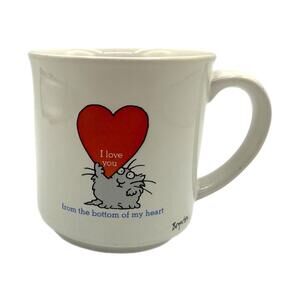 Vintage Sandra Boynton I Love You From the Bottom of My Heart Coffee Mug